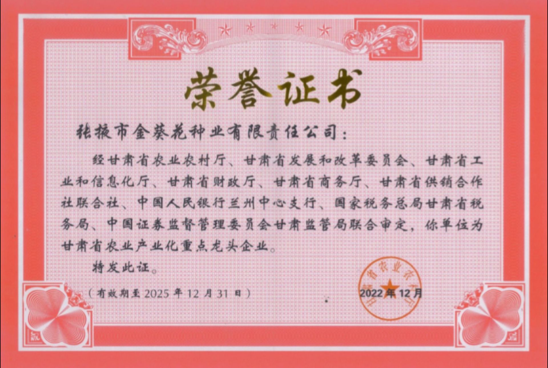 荣誉展示